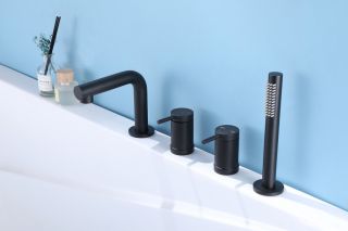 Смеситель на борт ванны ABBER Emotion чёрный матовый AF8813B